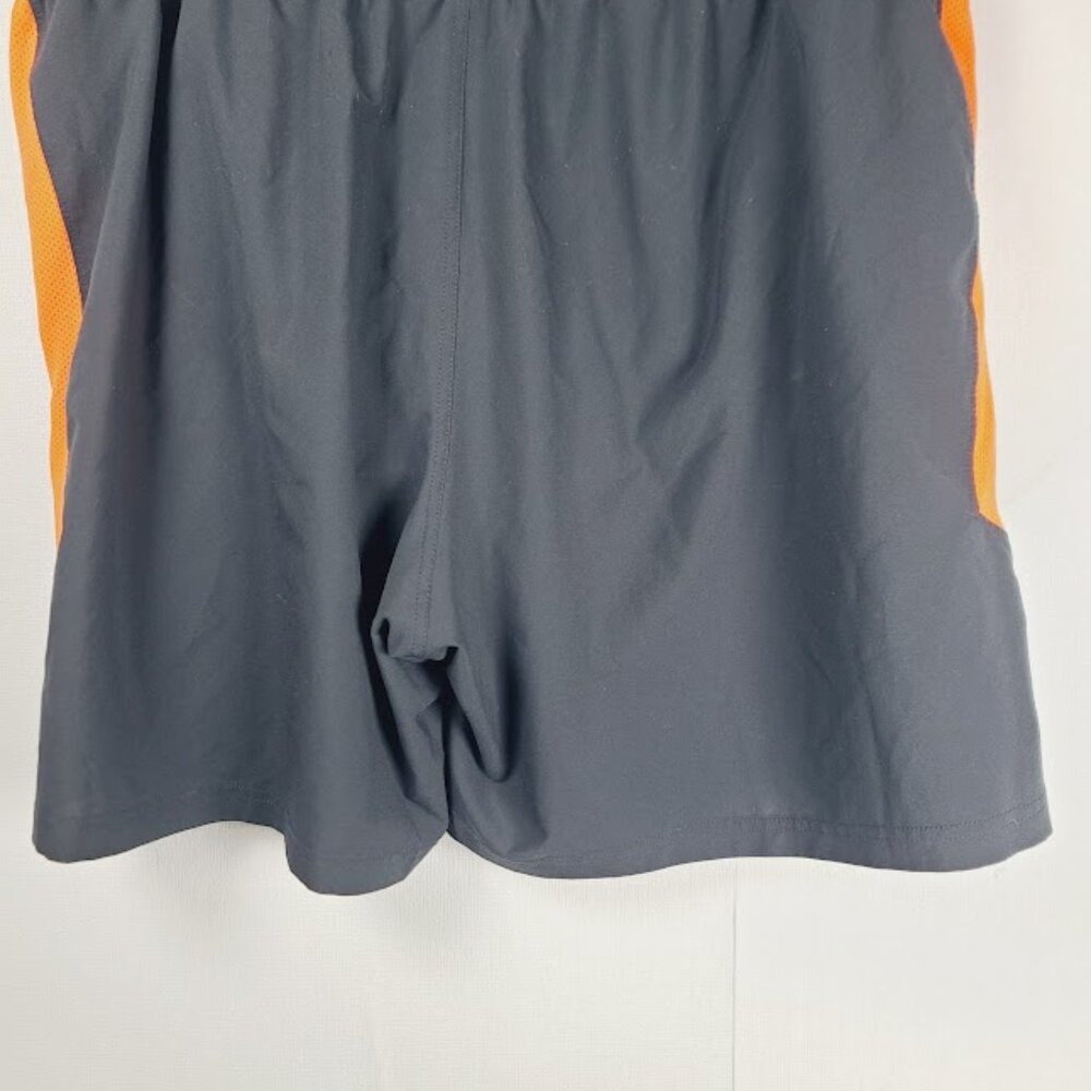 Under Armour Men's Dark Grey Orange Heatgear Fitted Athletic Short Size 2XL - Picture 3 of 7